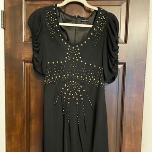 Nanette Lepore embellished black cocktail dress